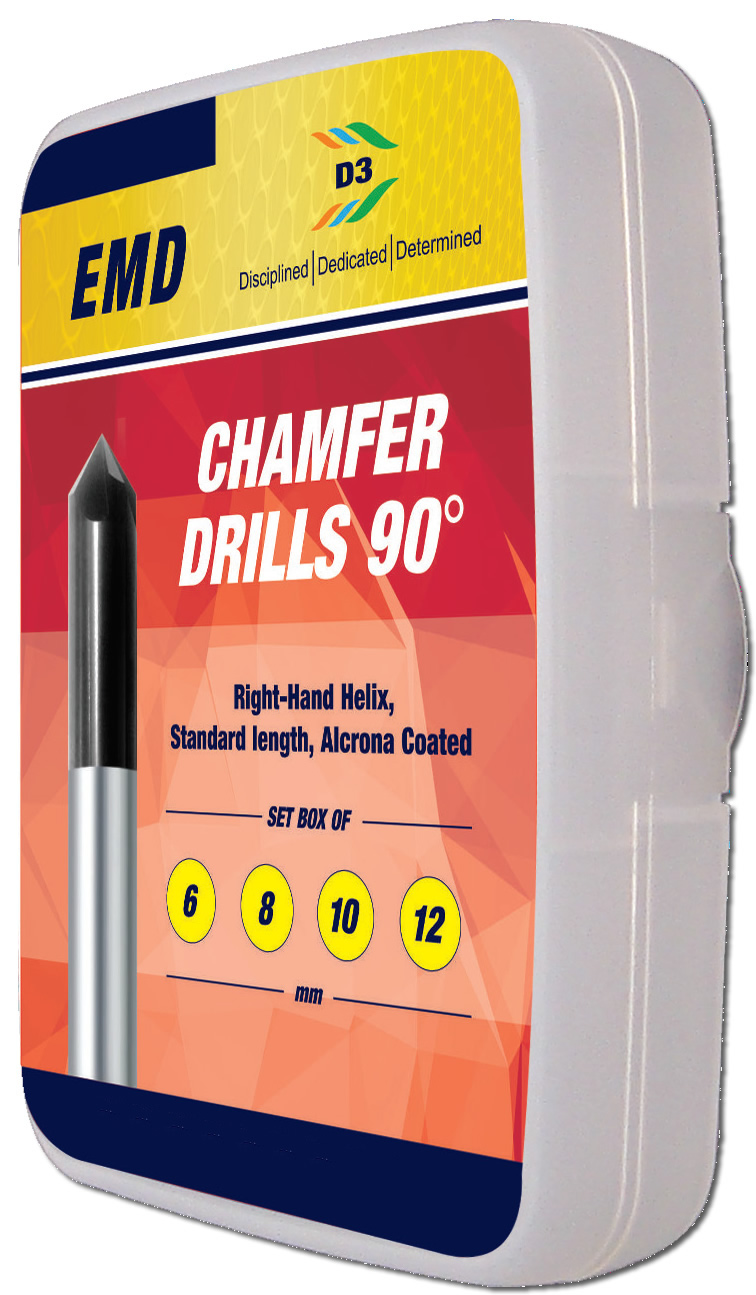 VHM Entgratfräser / Fasenfräser Set 90°