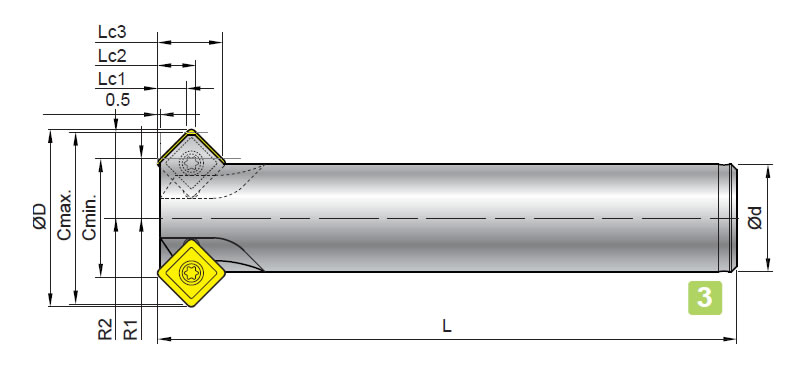 Nine9 Fasenfräser mit Wendescheidplatten